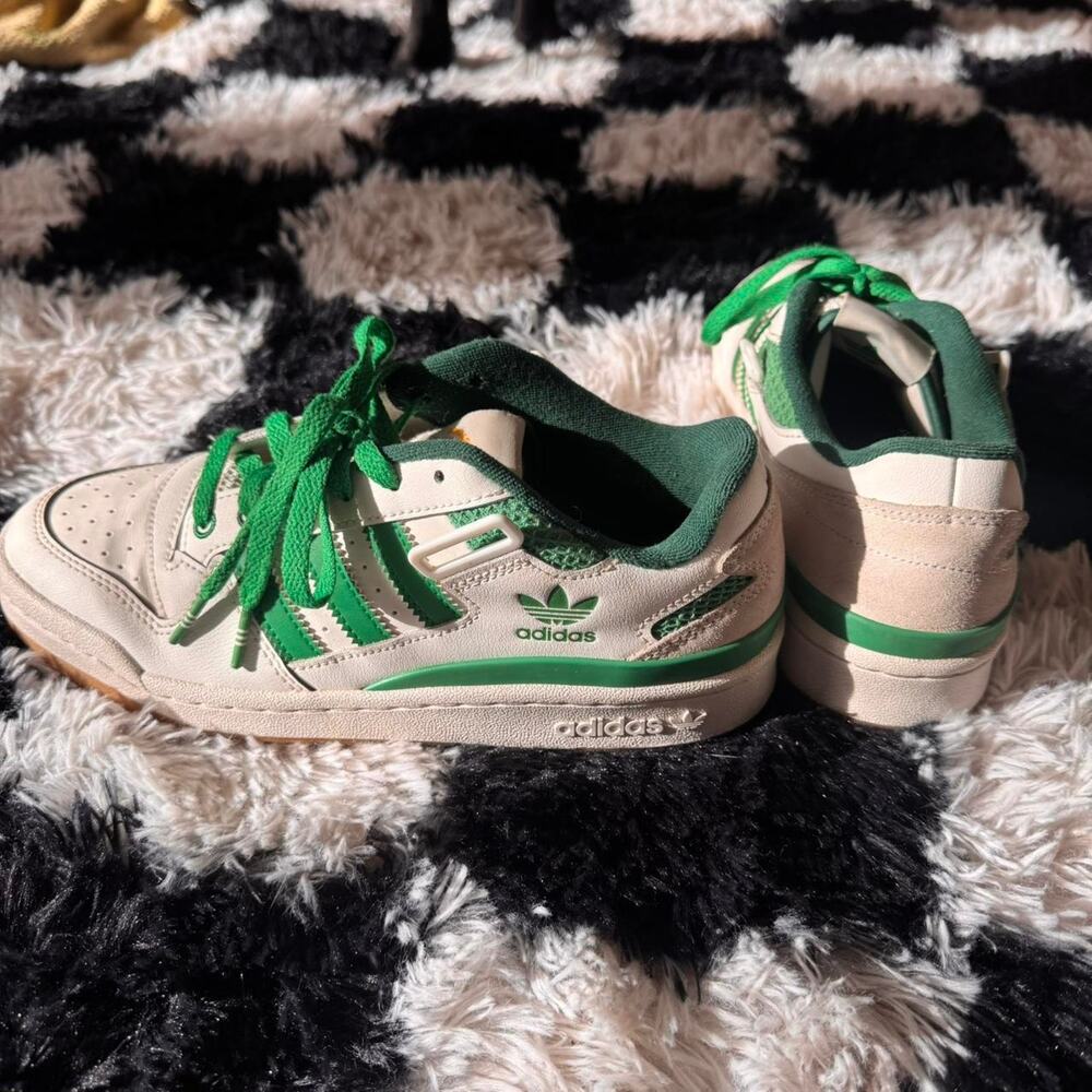 adidas Forum Low Basketball Summer Camp White Green Cream Suede Men’s 7 - Picture 5 of 7
